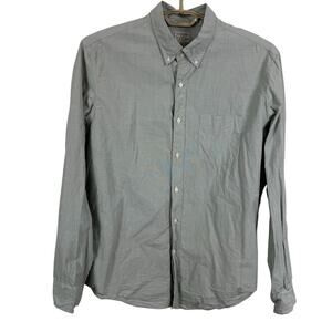 J Crew Stretch Men Button Down Shirt XL Slim Organic Cotton Secret Wash Preppy